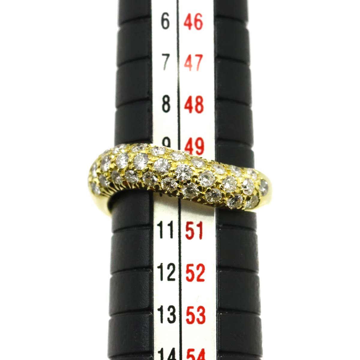 Diamond 0.74ct Ring 18K YG Yellow Gold 750 size5.25(US)