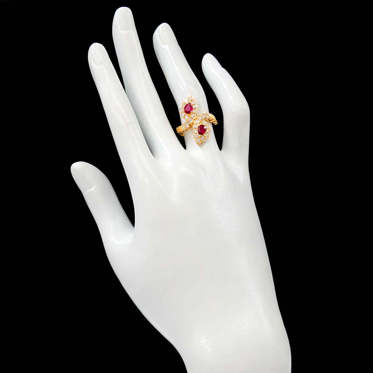 Ruby Diamond 0.69ct Ring 18K YG size6(US)