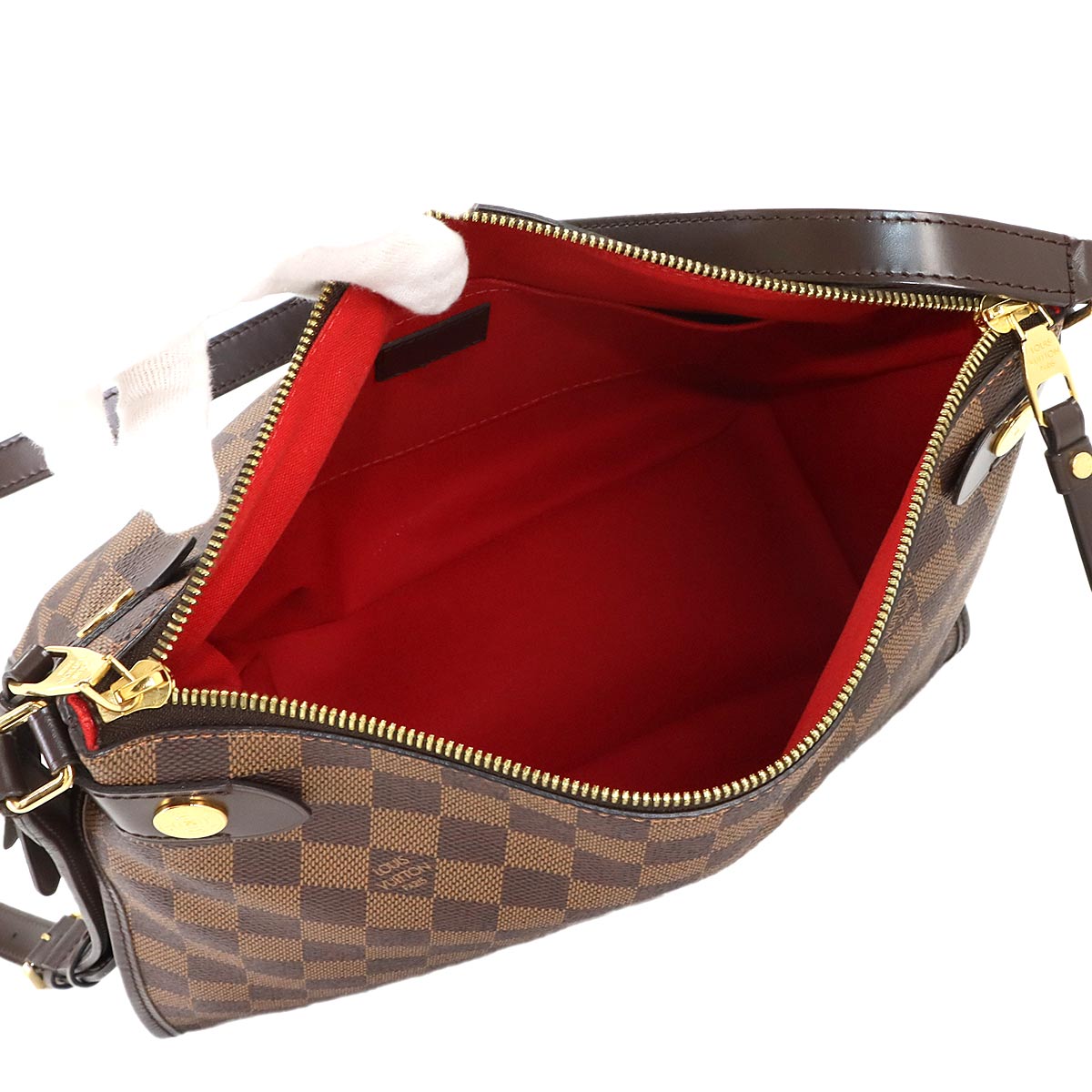 Damier Duomo Shoulder Bag Ebene Brown N41425 Purse