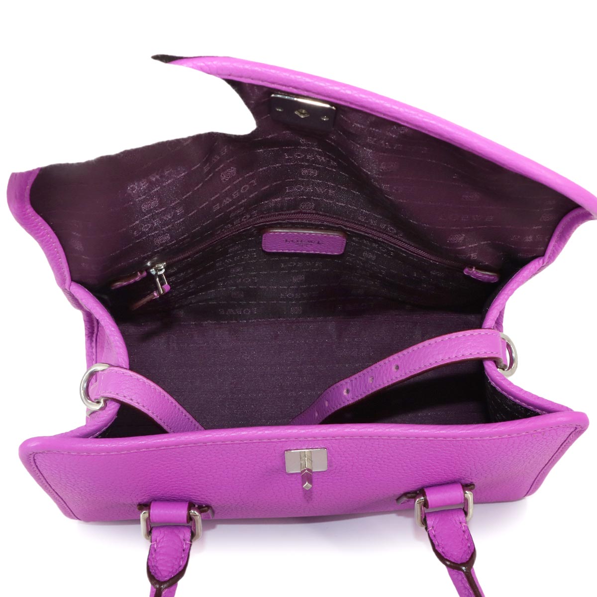 Alamo 28 Hand Shoulder Bag Leather Purplek Anagram Purse