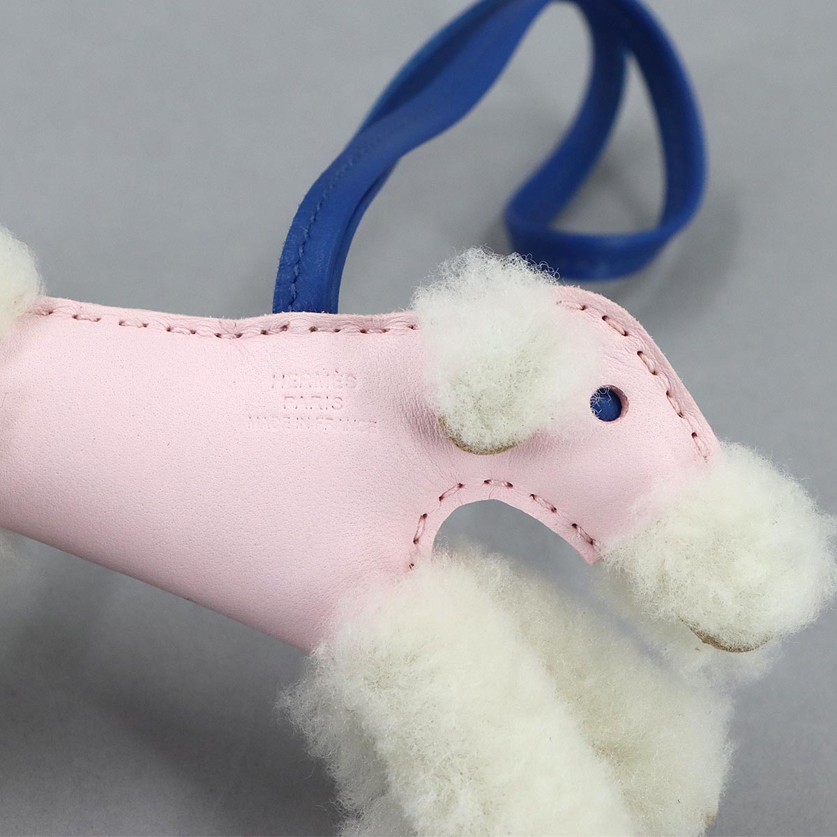 Budy Dog Bag Charm Agneau Milo Mouton Rose Darling Bleu France