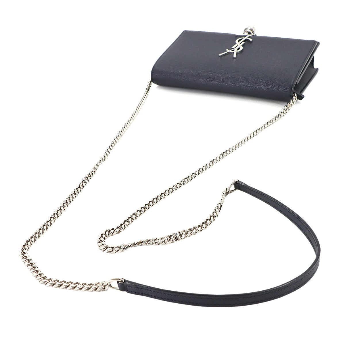 Kate Chain Long Wallet Leather Navy 452159
