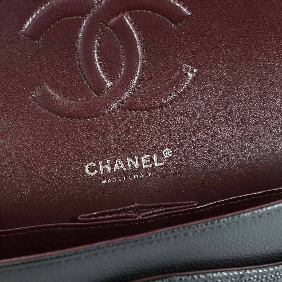 Matelasse 25 Chain Shoulder Bag Leather Black A01112