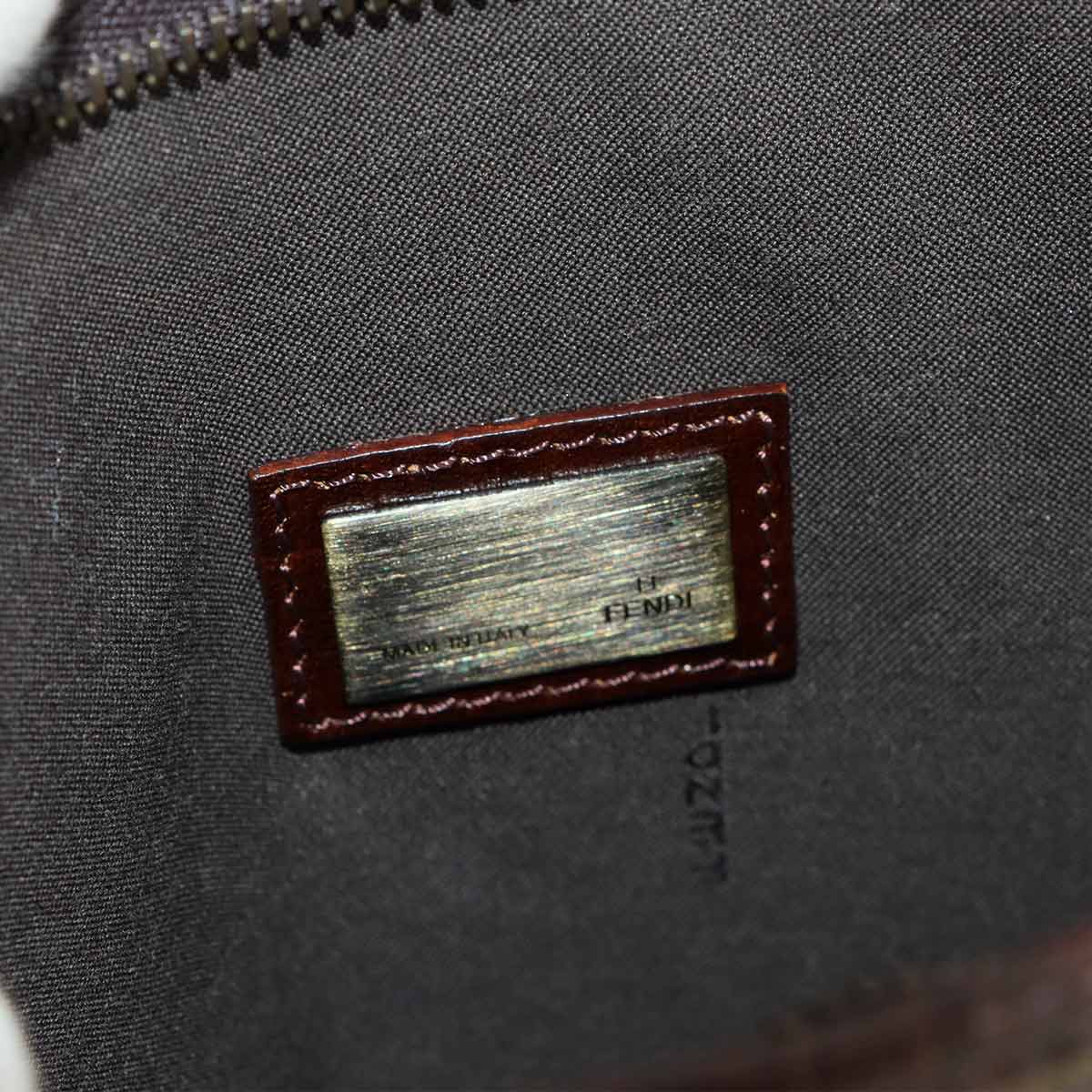 Zucca Shoulder Messenger Bag PVC Brown Black 7VA204 Purse