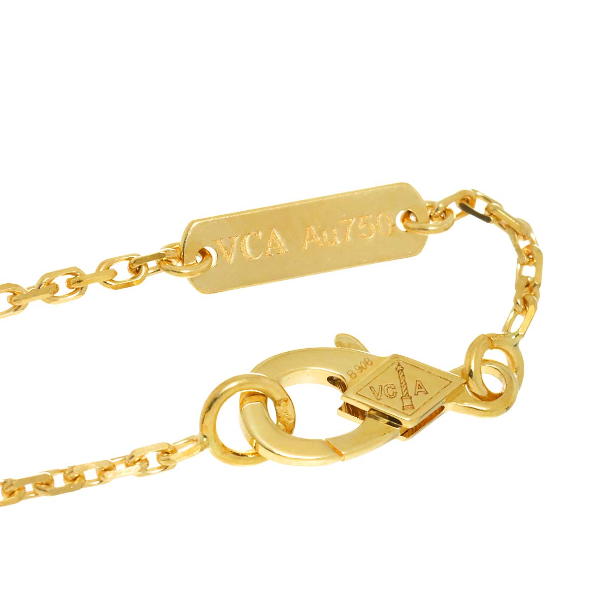 Vintage Alhambra Blue Sable Diamond Necklace 18K YG