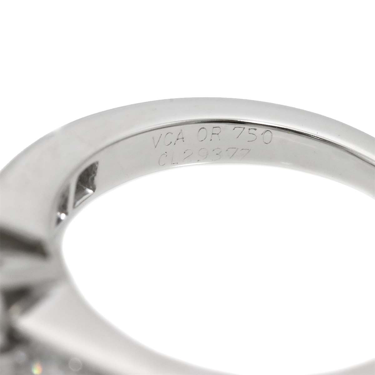 Fleurette Diamond Ring 18K WG 750 size47 4(US)