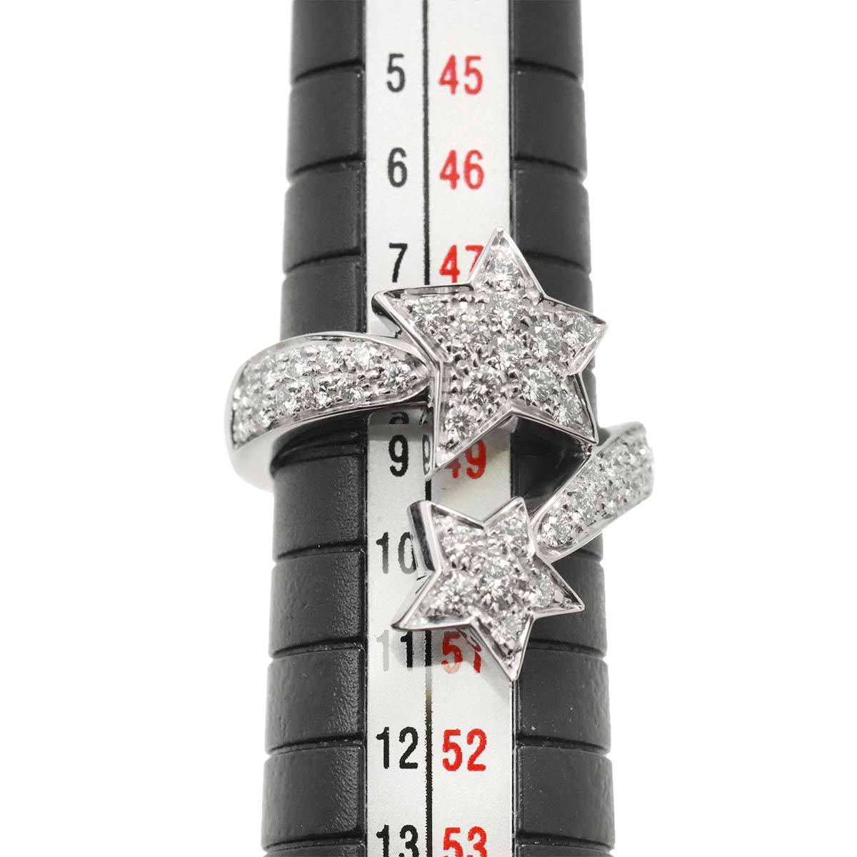 Comet Diamond Ring 18K White Gold 750 size49 4.75-5(US)