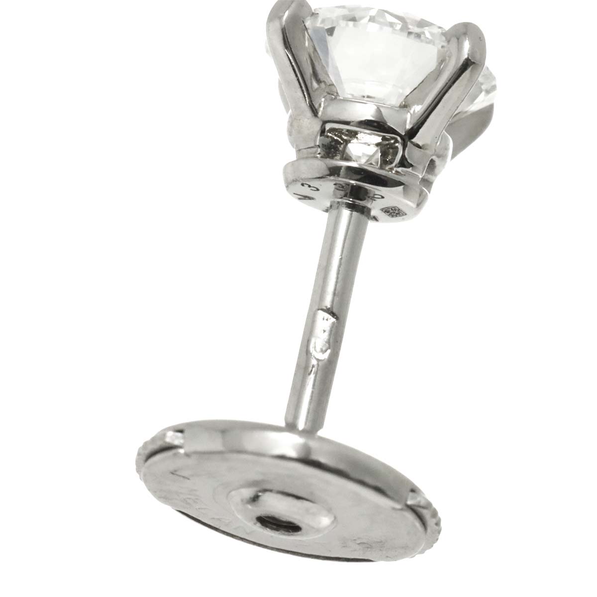 Diamond 0.76ct/0.75ct G/VS1/3EX Earrings Pierced Pt Platinum