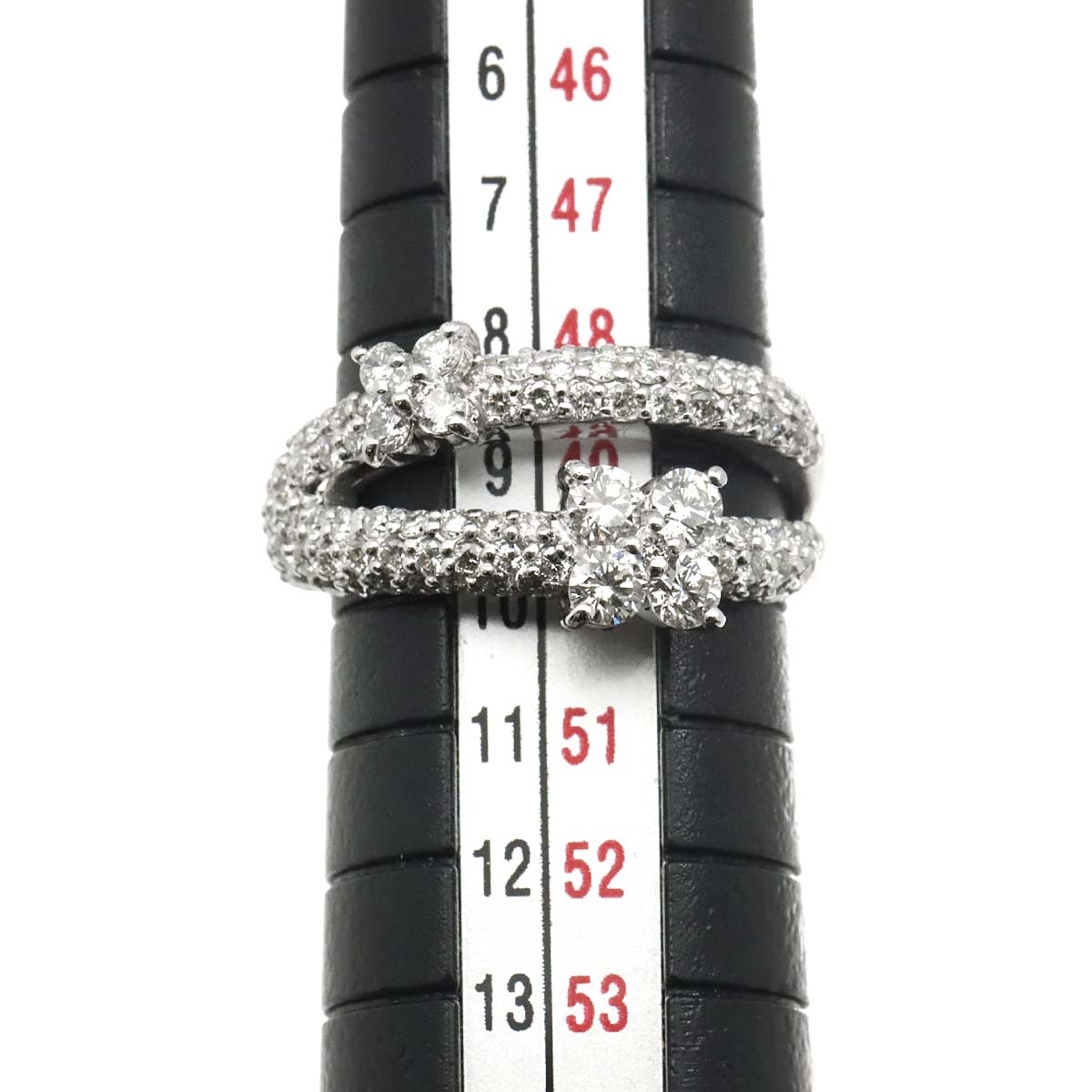 Diamond 1.11ct Ring 18K WG 750 Size5-5.25(US)