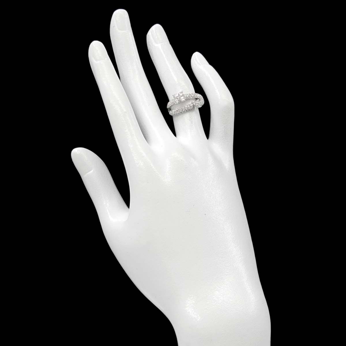 Diamond 1.11ct Ring 18K WG 750 Size5-5.25(US)