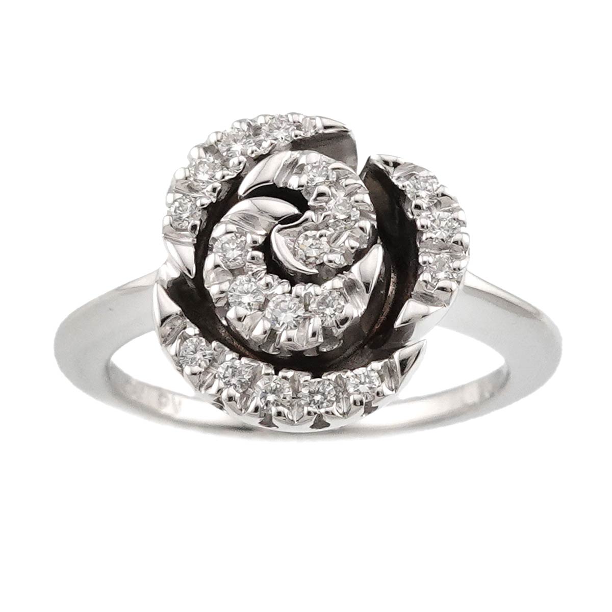 Diamond 0.17ct Ring 18K WG 750 Size5.5-5.75(US)