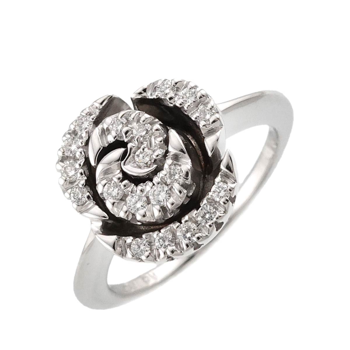 Diamond 0.17ct Ring 18K WG 750 Size5.5-5.75(US)