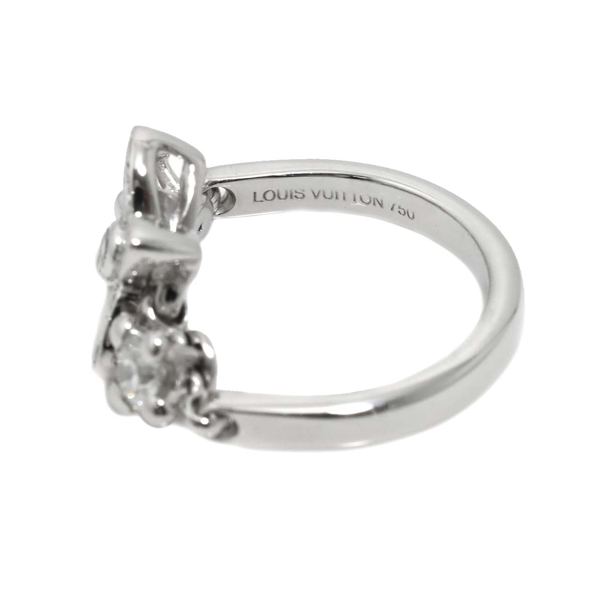 Star Blossom Diamond Ring 18K WG 750 size49 4.75-5(US)