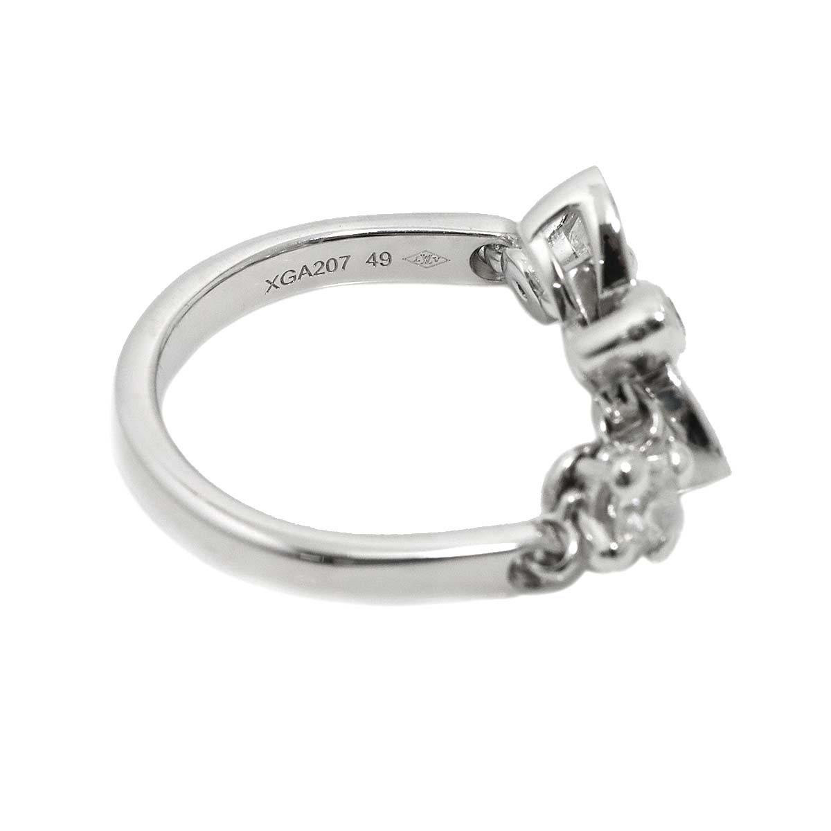 Star Blossom Diamond Ring 18K WG 750 size49 4.75-5(US)