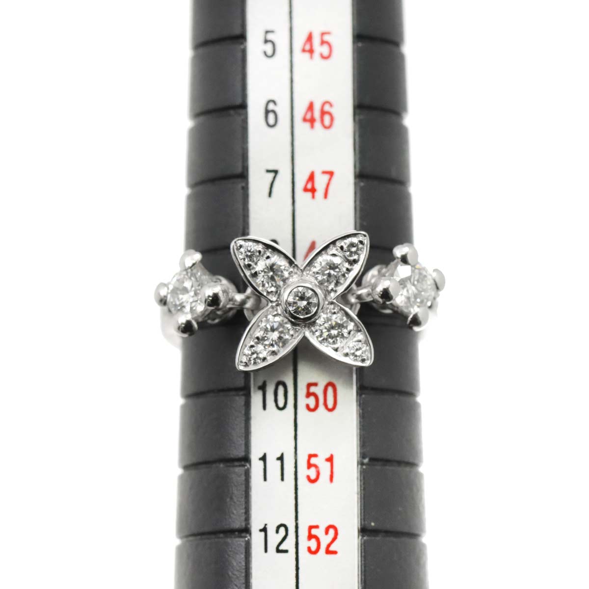 Star Blossom Diamond Ring 18K WG 750 size49 4.75-5(US)