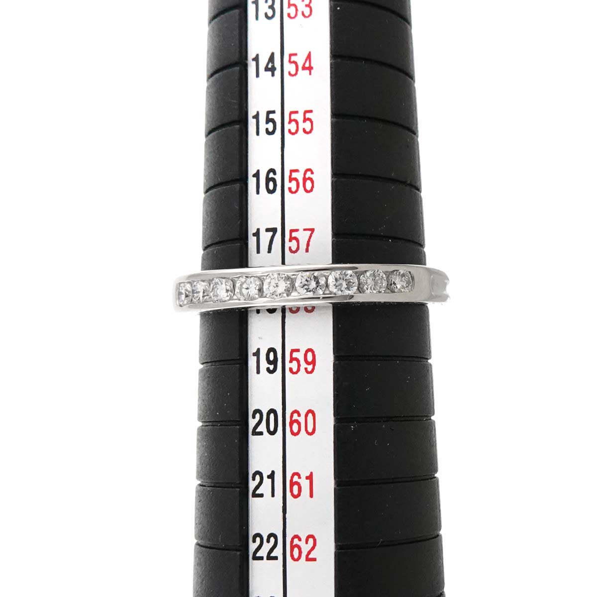 Half Diamond band Ring Platinum Size8-8.25(US)