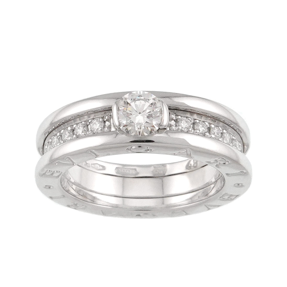 B-zero1 Band Diamond Ring 18K WG 750 size48 4.5(US)