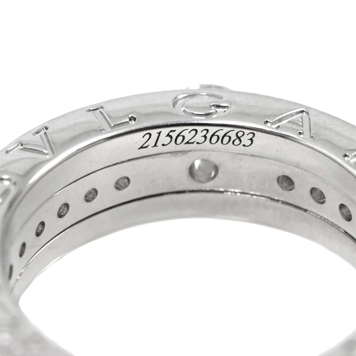 B-zero1 Band Diamond Ring 18K WG 750 size48 4.5(US)