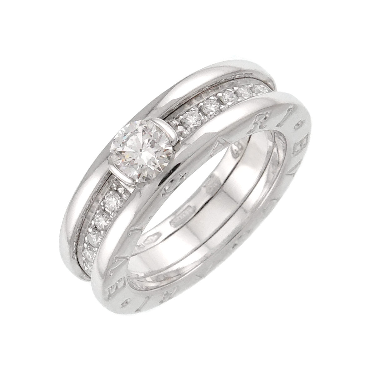 B-zero1 Band Diamond Ring 18K WG 750 size48 4.5(US)