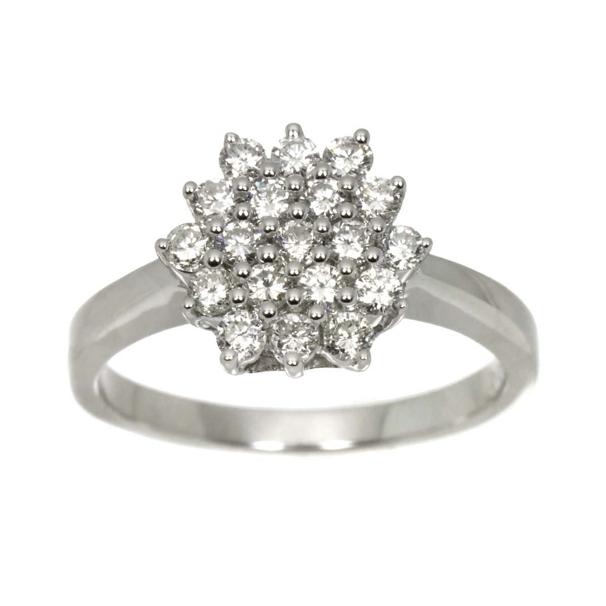 Diamond 0.67ct Ring 18K WG 750 Size6.75(US)