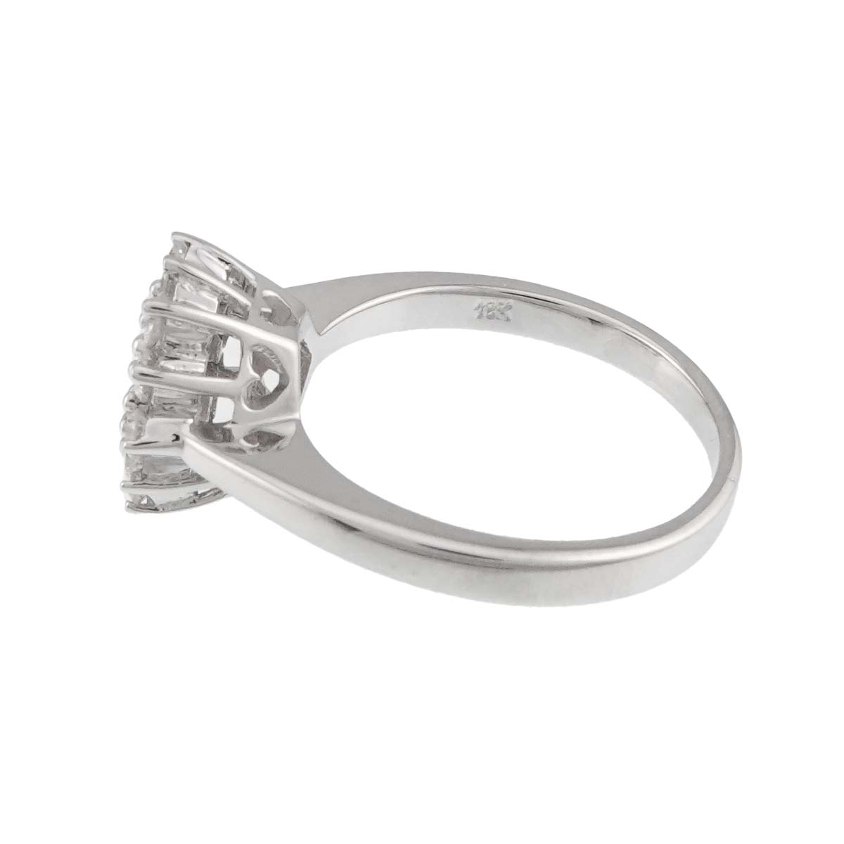 Diamond 0.67ct Ring 18K WG 750 Size6.75(US)
