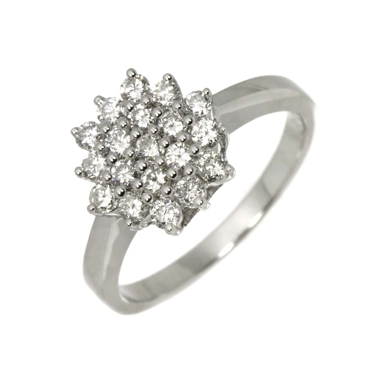 Diamond 0.67ct Ring 18K WG 750 Size6.75(US)