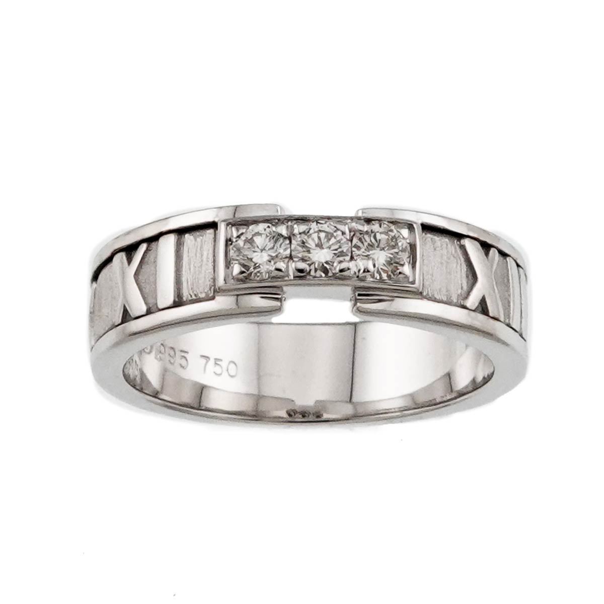 Atlas Diamond Ring 18K White Gold 750 size6(US)