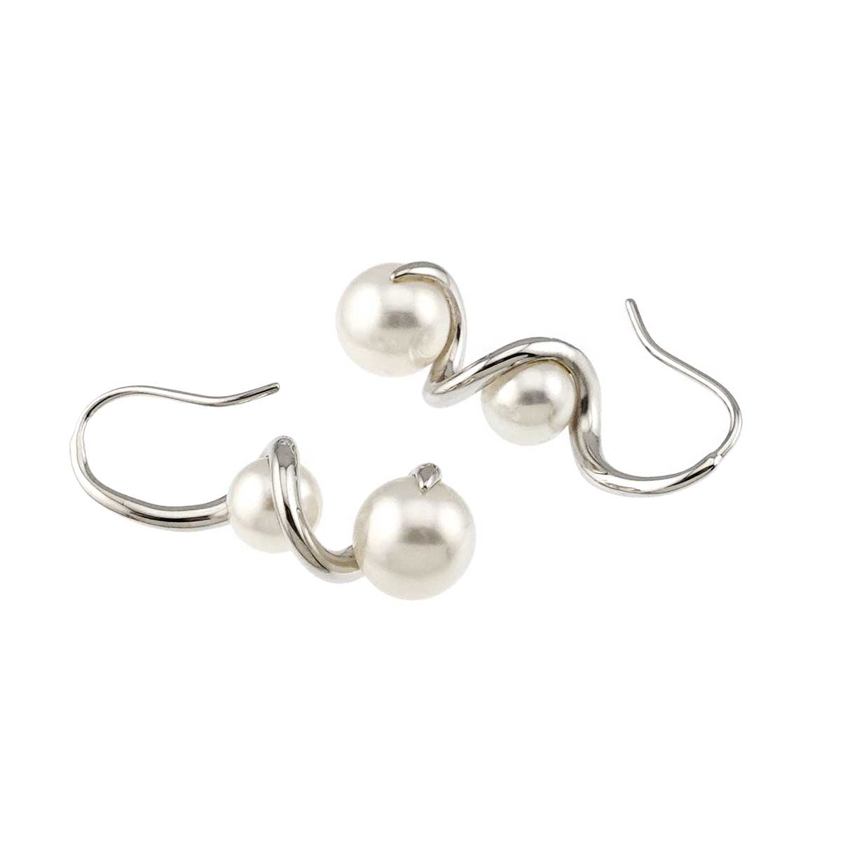 Akoya Pearl 7.2-5.7mm Earrings Pierced 18K WG 750