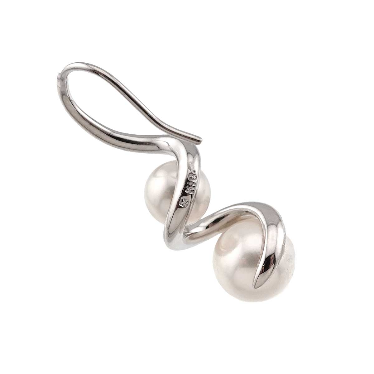 Akoya Pearl 7.2-5.7mm Earrings Pierced 18K WG 750