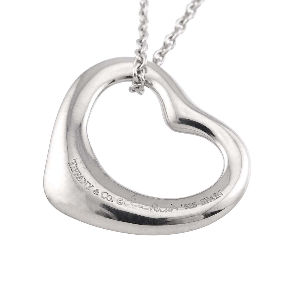 Open Heart Necklace Silver 925