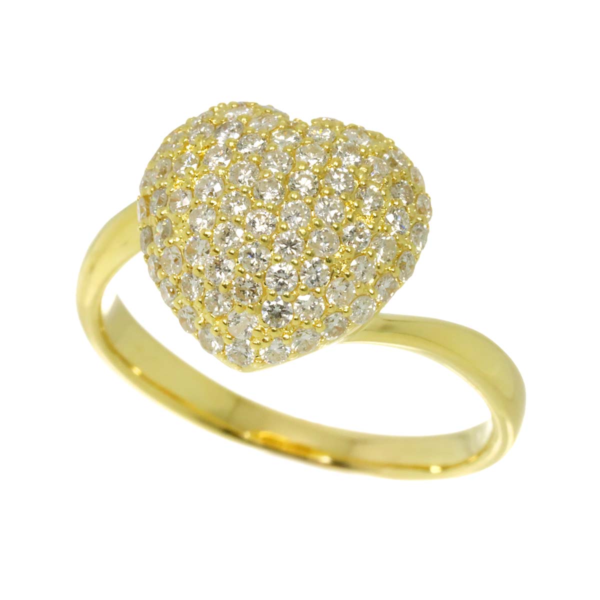 Diamond 1.03ct Ring 18K YG Yellow Gold 750 Sie8.75(US)