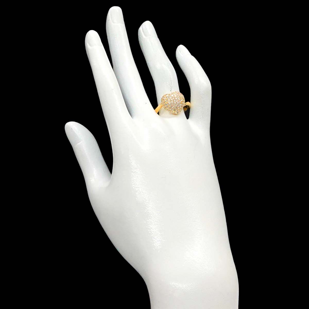 Diamond 1.03ct Ring 18K YG Yellow Gold 750 Sie8.75(US)