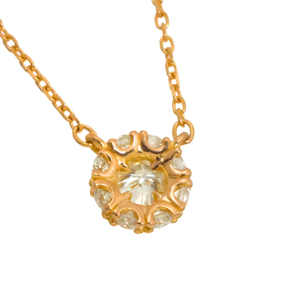 Diamond 0.20ct Necklace 18K Pink Gold 750