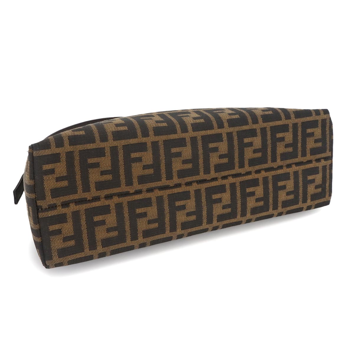 Zucca Shoulder Bag Canvas Leather Brown 16115 Purse