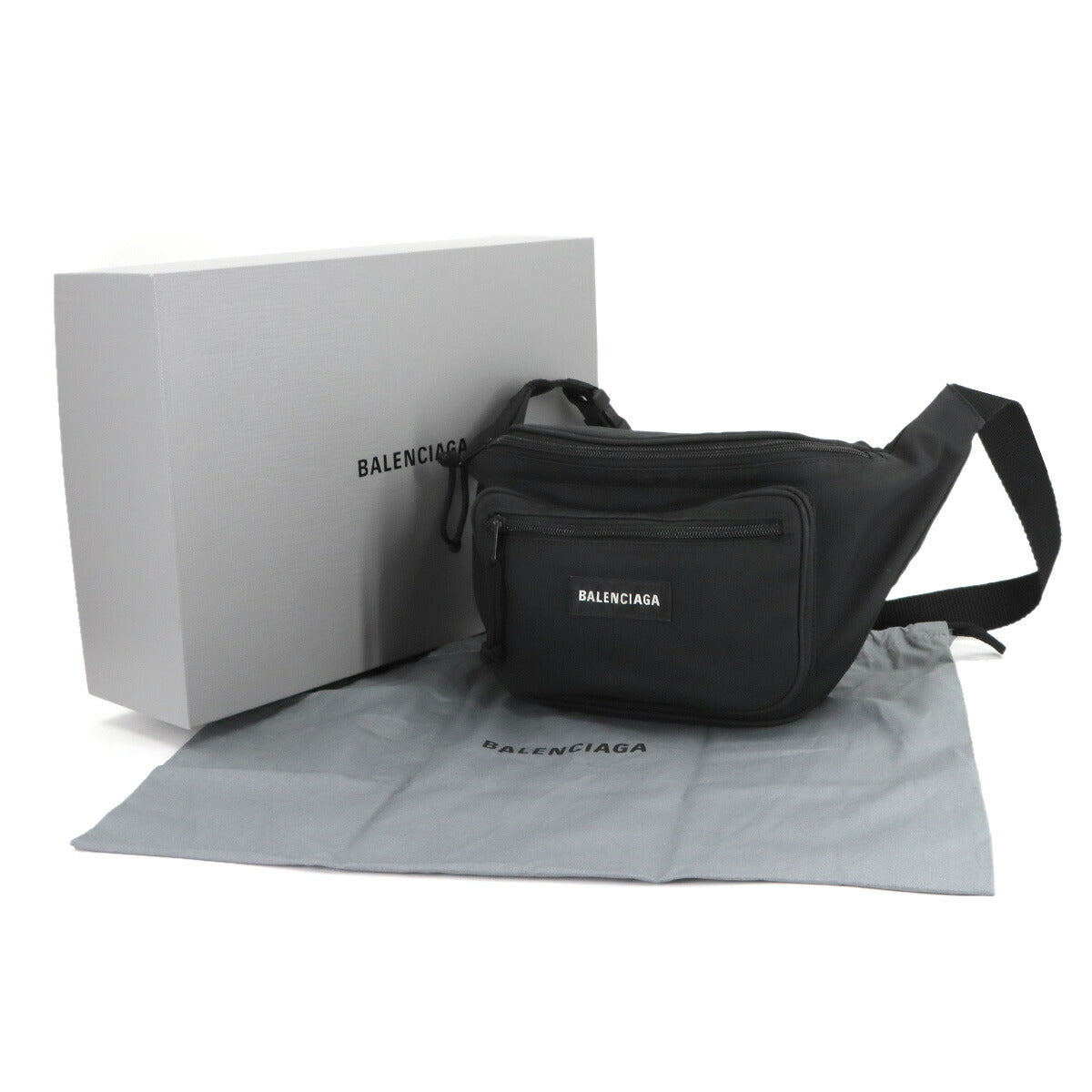 Explorer Belt Back Crossbody Bag Nylon Black 482389 Purse