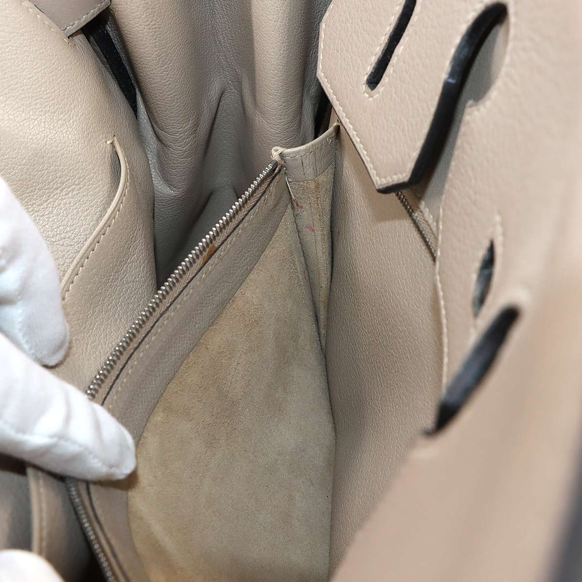 Birkin 35 Taurillon Clemence Gris Tourterelle Hand Bag Purse