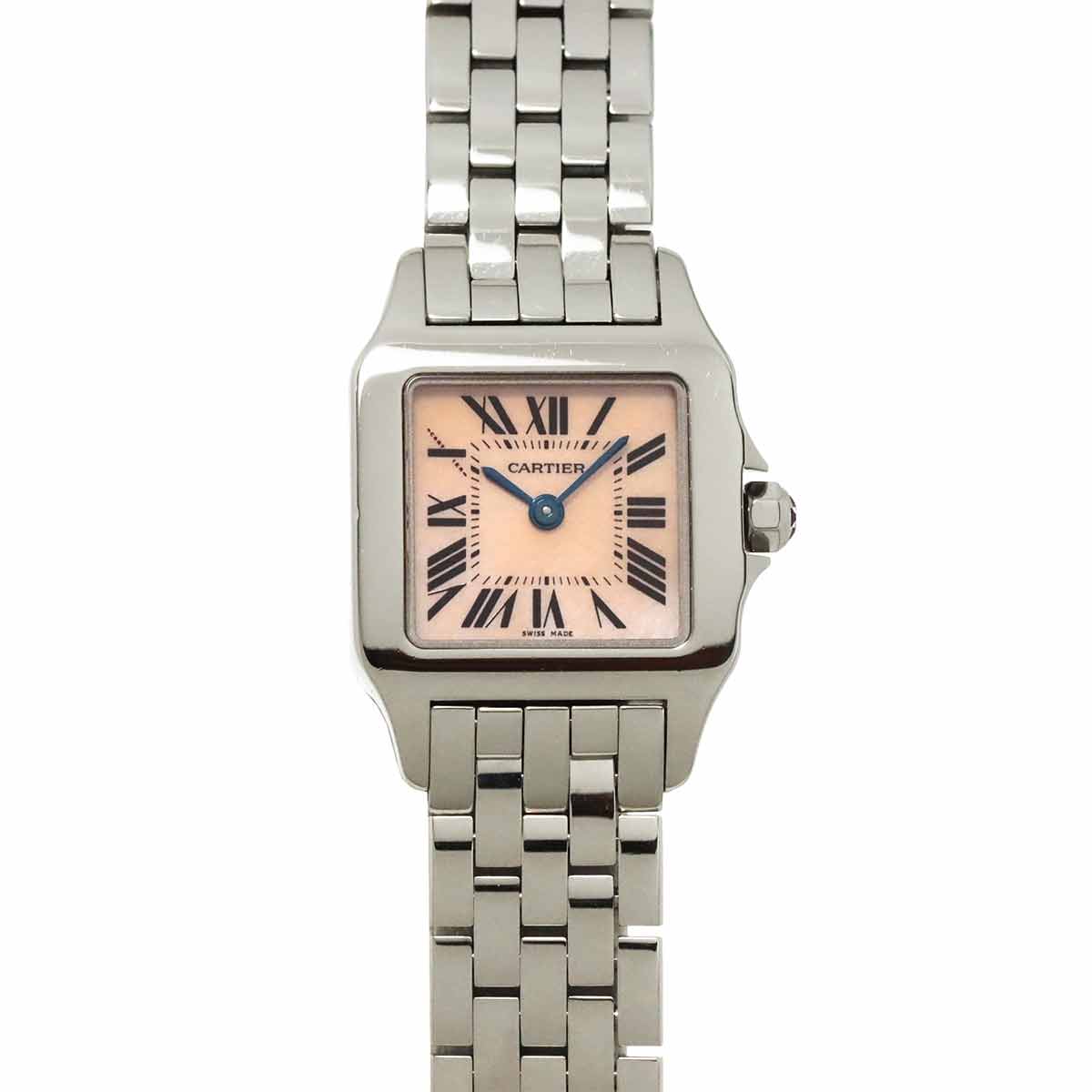 Santos Demoiselle SM W25075Z5 Quartz Pink Shell Dial Ladies