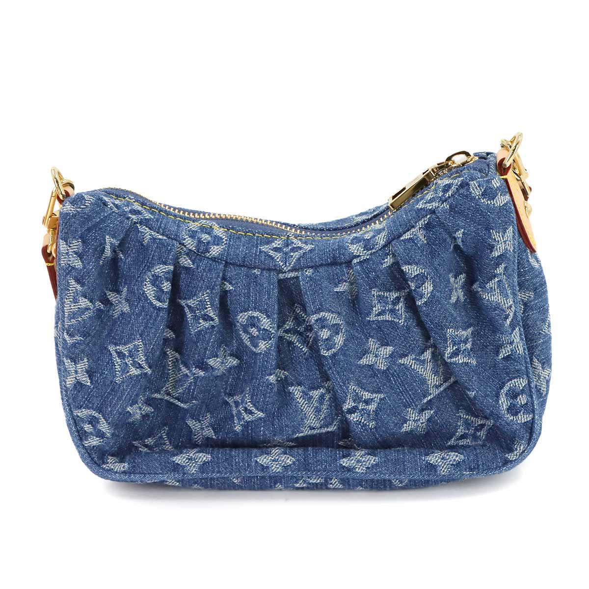 Monogram Denim Pochette Valley Hand Bag Blue M13571