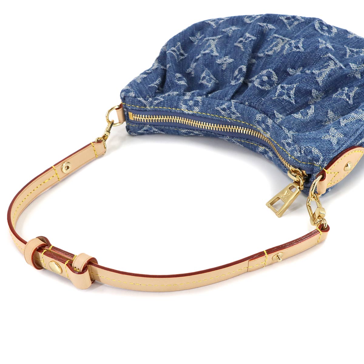 Monogram Denim Pochette Valley Hand Bag Blue M13571
