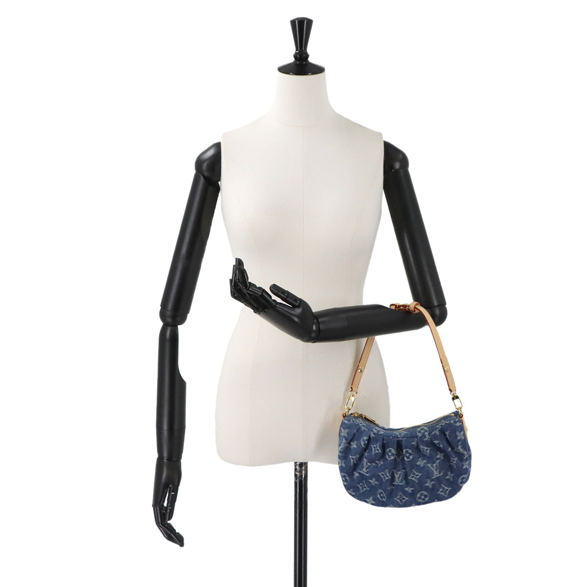 Monogram Denim Pochette Valley Hand Bag Blue M13571