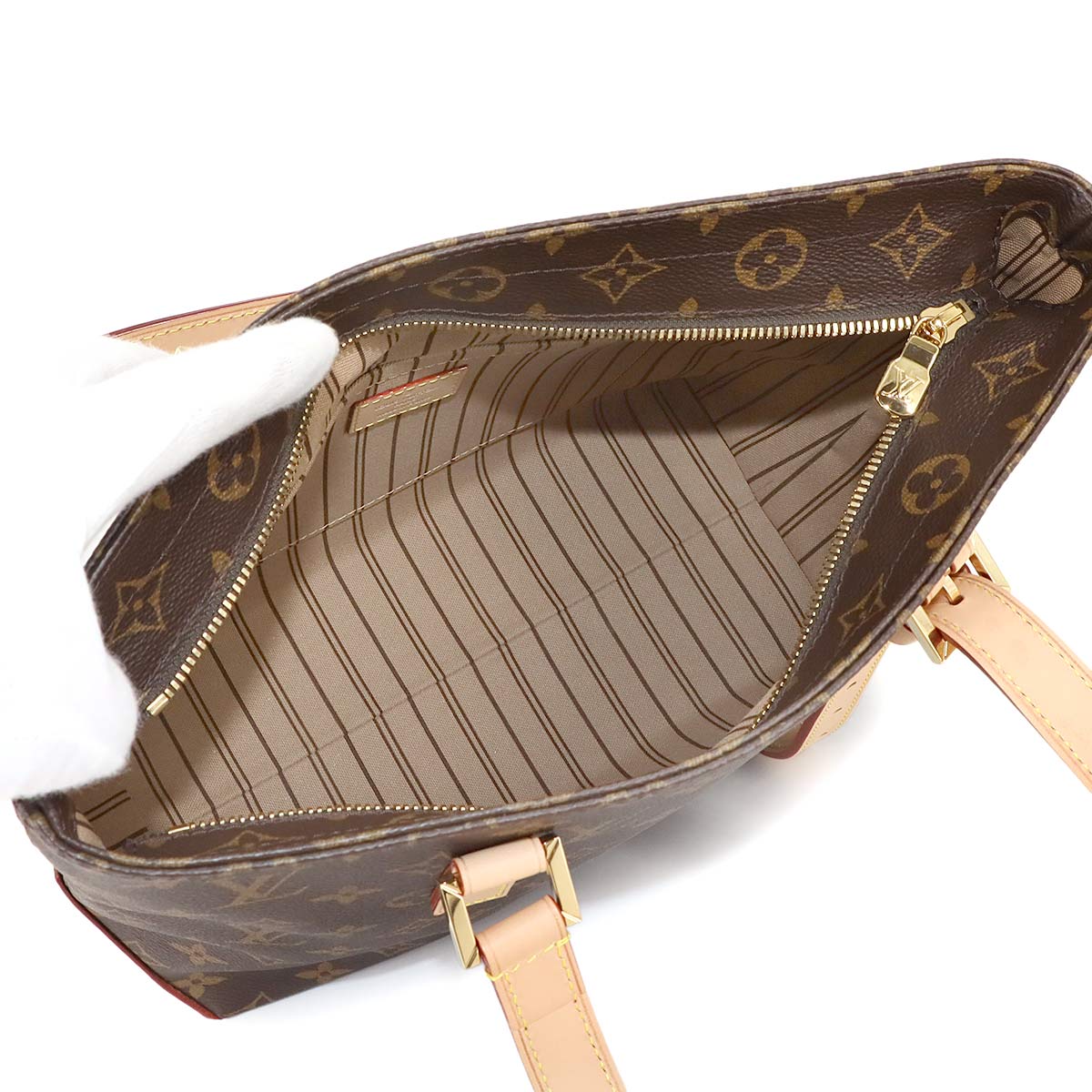 Monogram Piano Tote Bag Brown M12095 Purse