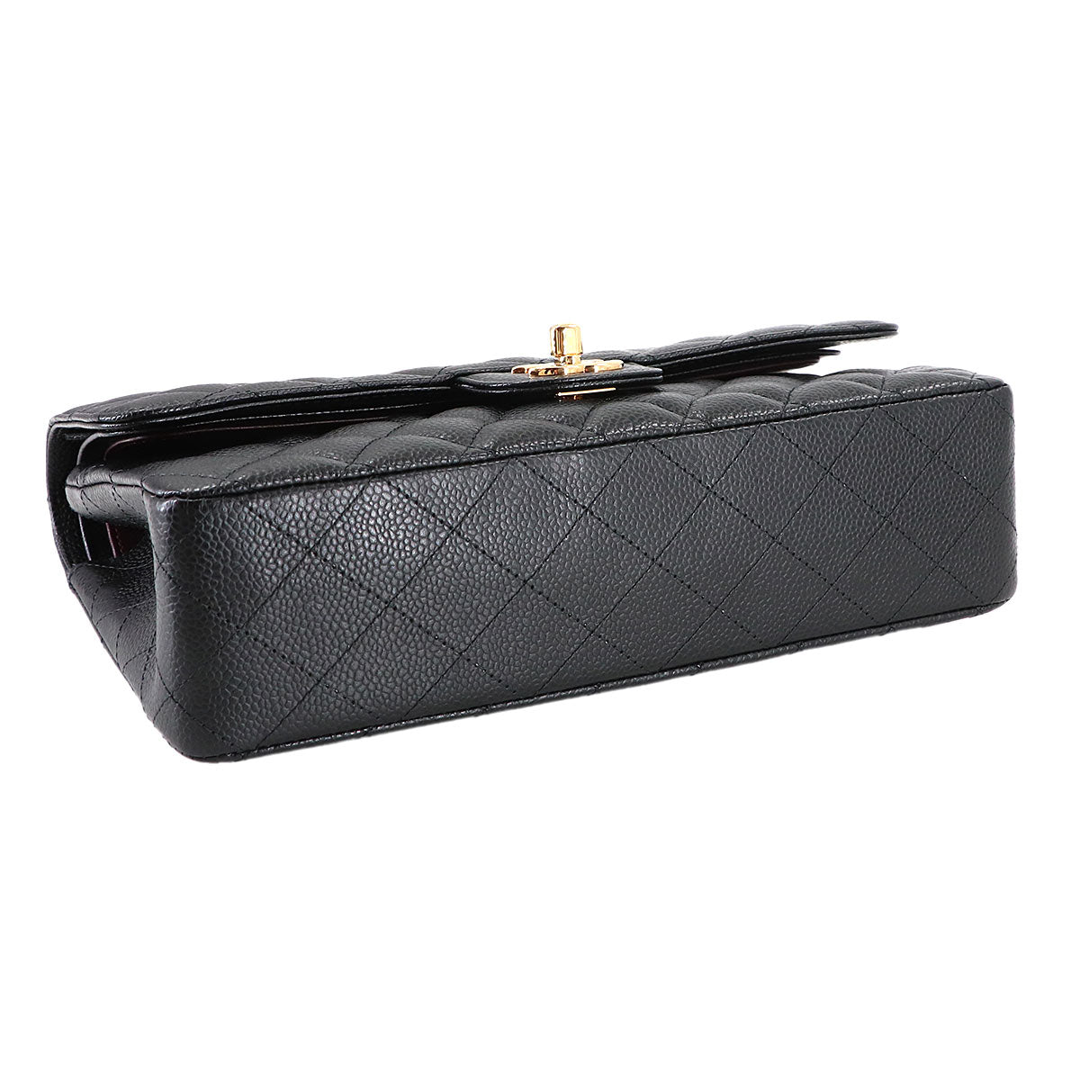 Matelasse 25 Chain Shoulder Bag Leather Black A01112