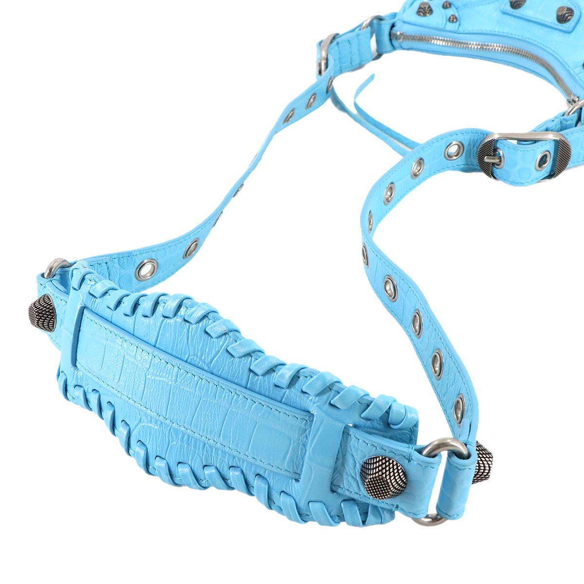 Le Cagole XS Shoulder Bag Leather Light Blue 671309 Purse