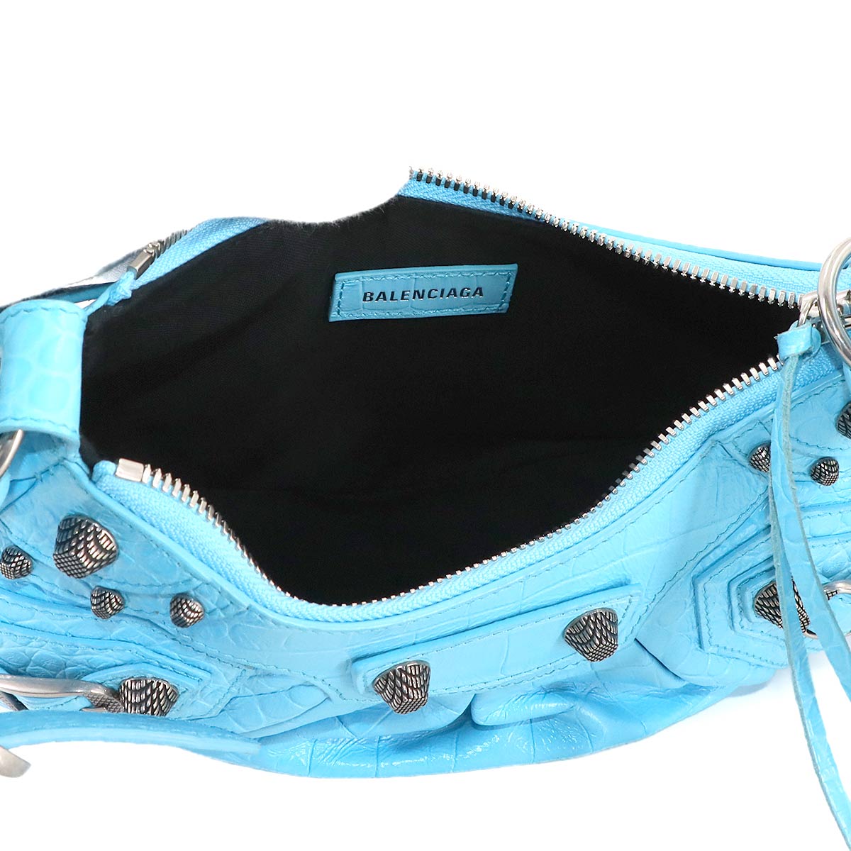 Le Cagole XS Shoulder Bag Leather Light Blue 671309 Purse