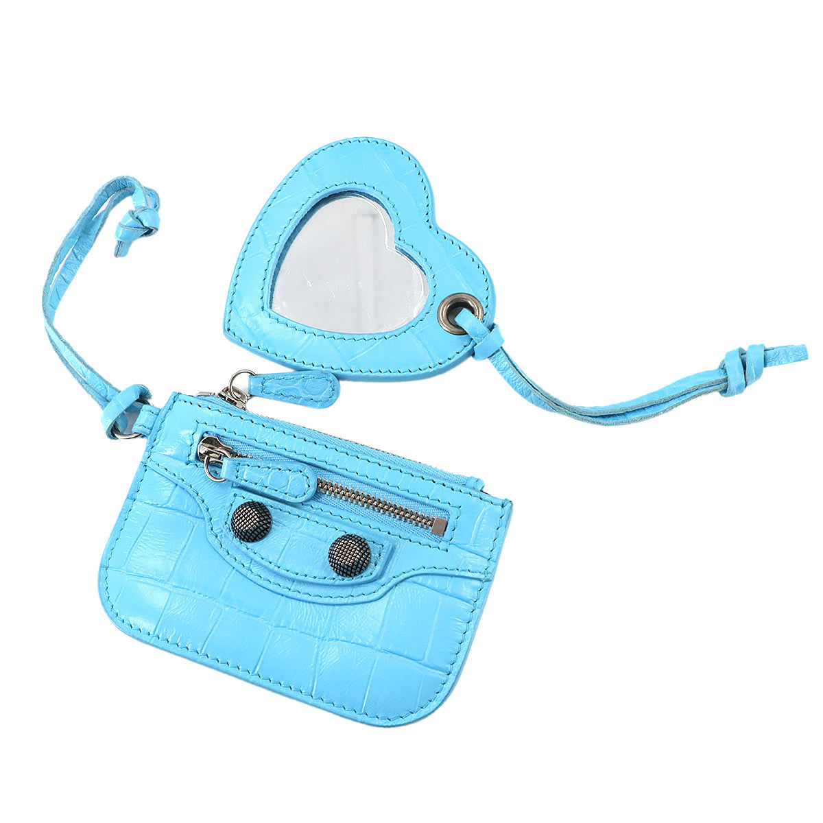 Le Cagole XS Shoulder Bag Leather Light Blue 671309 Purse