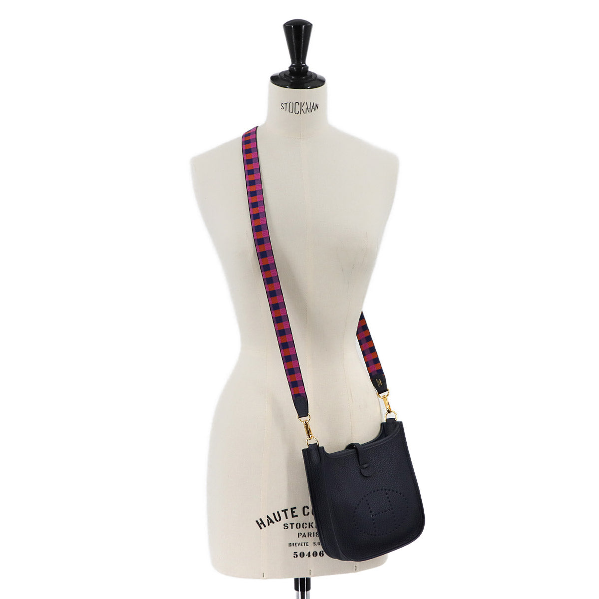 Evelyne Amazone TPM Shoulder Bag Taurillon Clemence Bleu Nuit