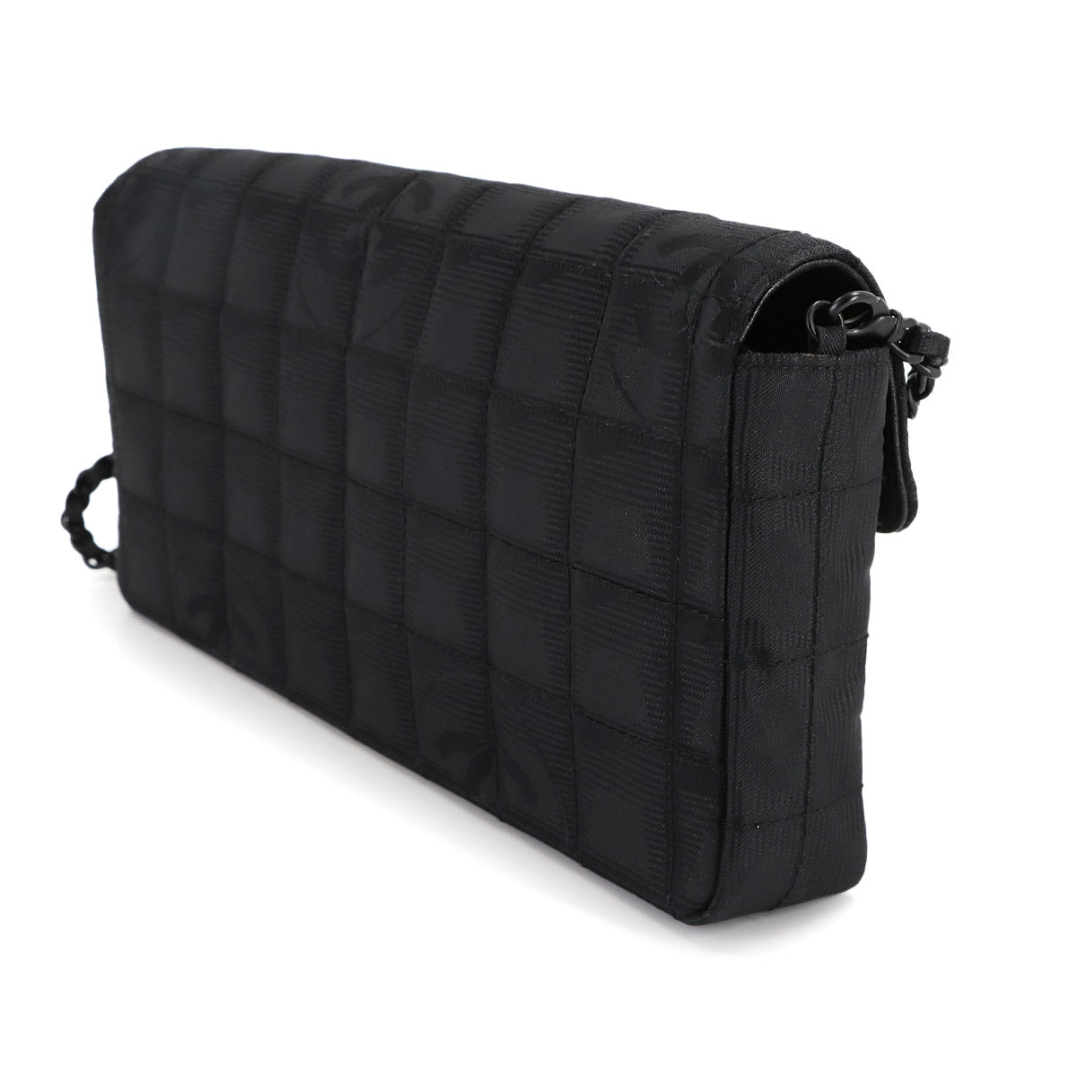 New Travel Line Cahin Shoulder Bag Nylon Leather Black A15316