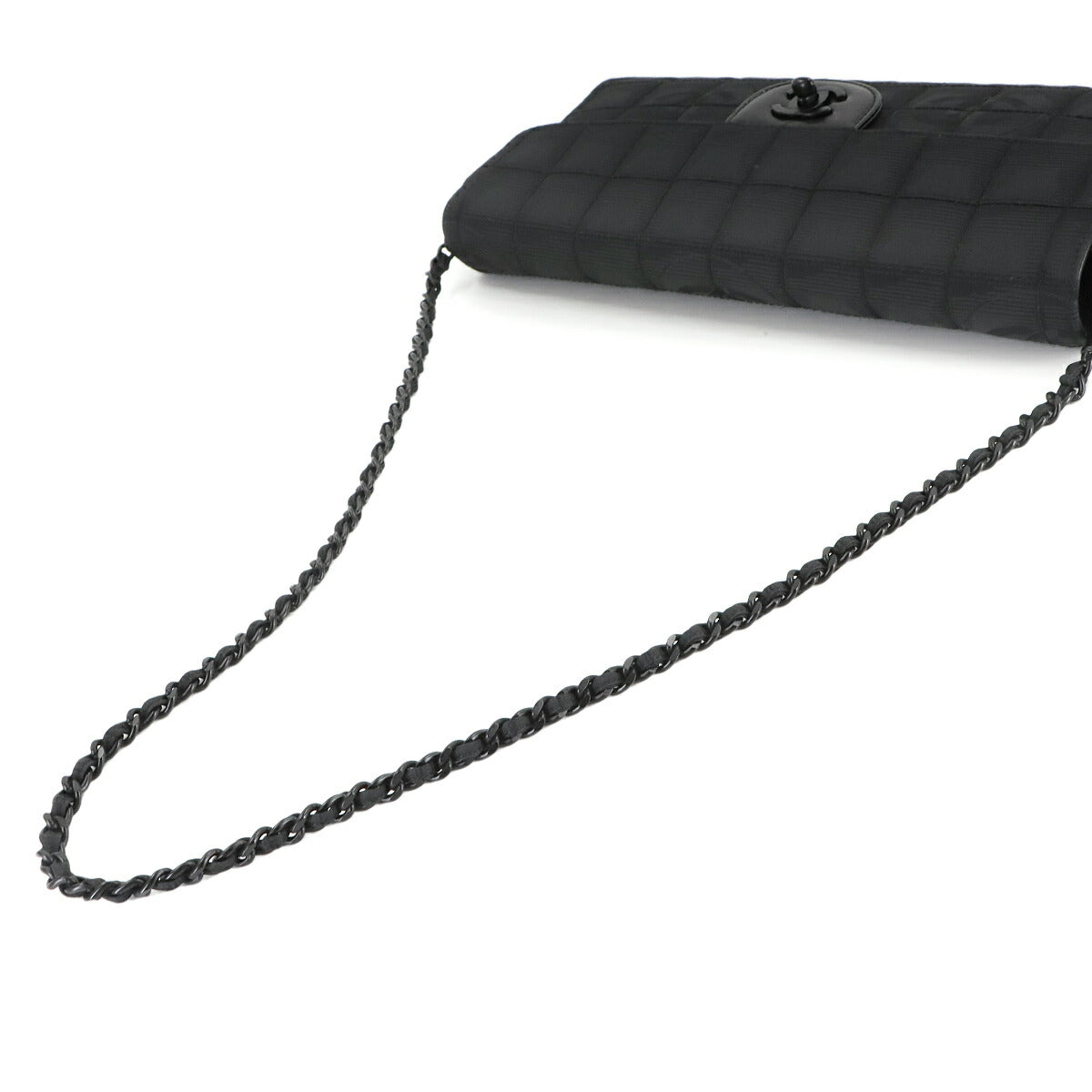 New Travel Line Cahin Shoulder Bag Nylon Leather Black A15316