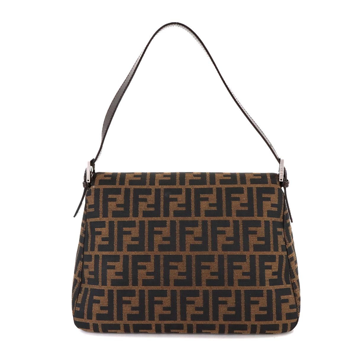 Zucca Mamma Baguette Shoulder Bag Canvas Leather Brown 26325