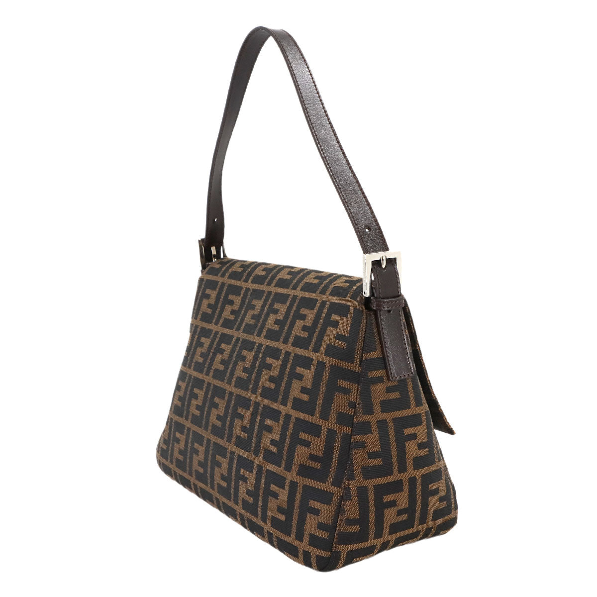 Zucca Mamma Baguette Shoulder Bag Canvas Leather Brown 26325